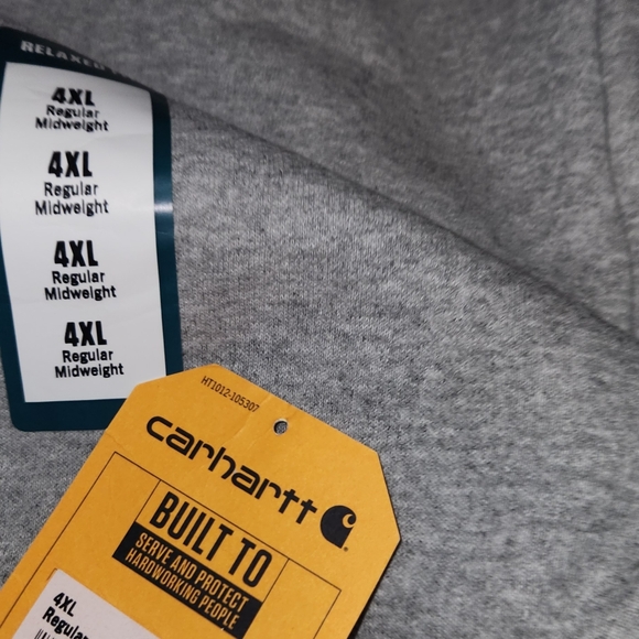 NEW CARHARTT SIZE 4XL GRAY RELAXED FIT REGULAR MIDWEIGHT NEW NO TAGS - Picture 12 of 16